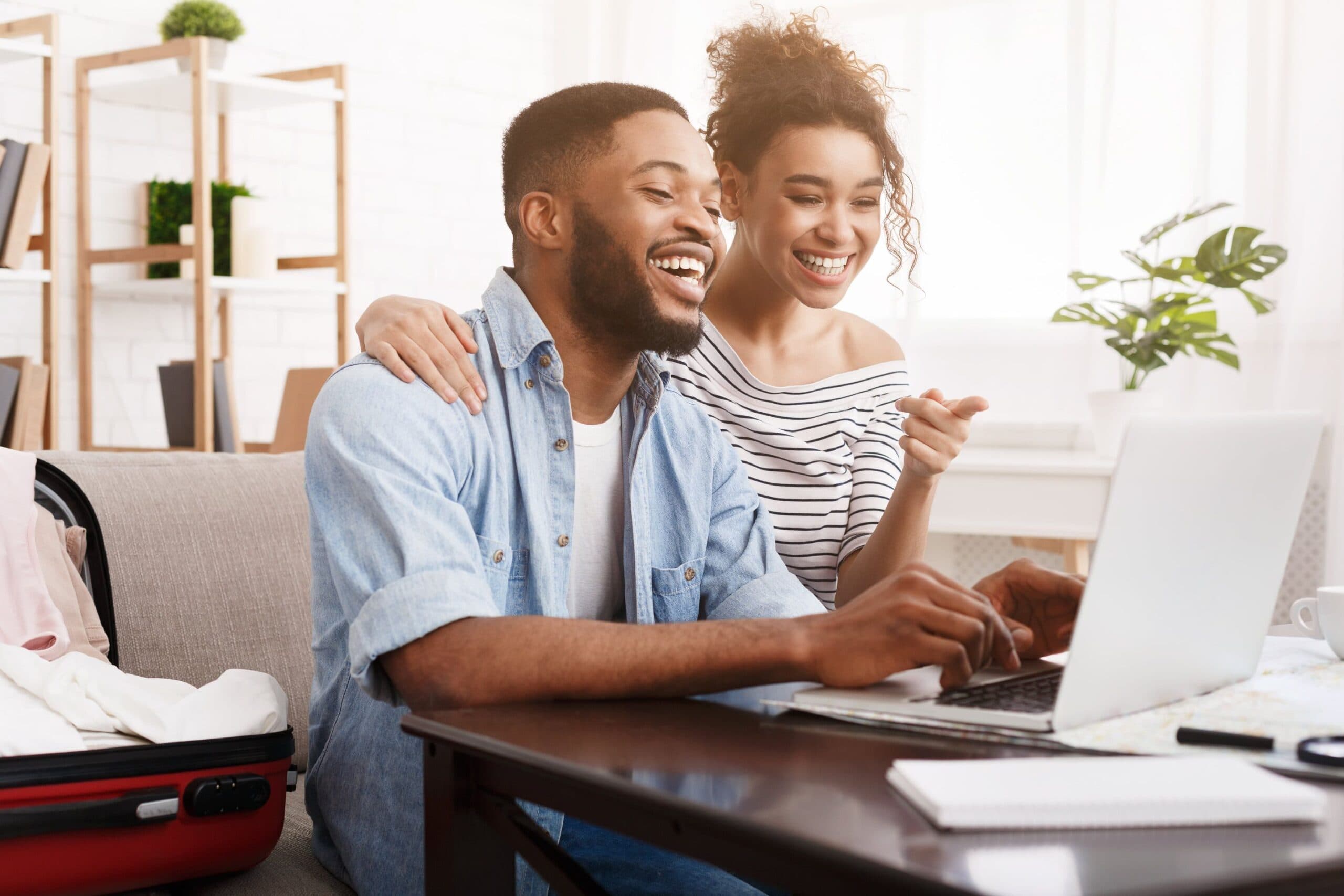 Couple attending behavioral health telehealth support