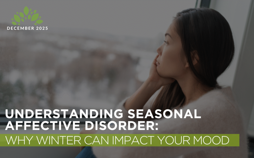 Person experiencing Seasonal Affective Disorder during winter with limited sunlight